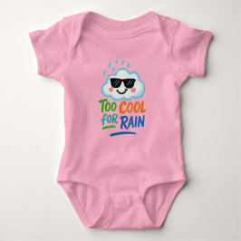 Too Cool for Rain | Cute Cloud Baby Bodysuit T Shirt