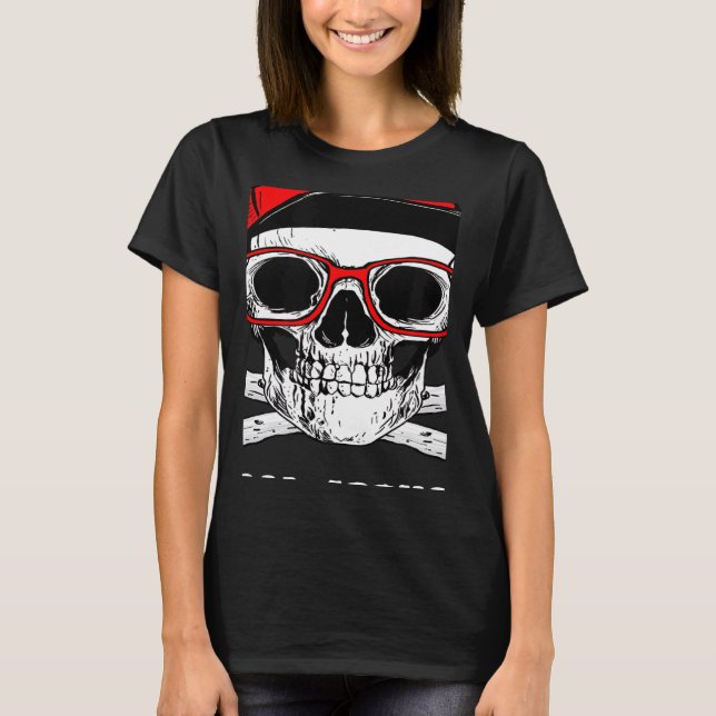Too Cool For School Back To School Skeleton Skull  T Shirt (Framsida)