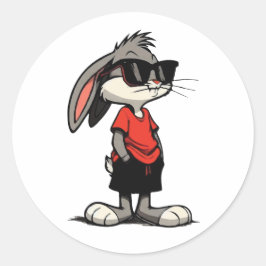 Too Cool to Hop Runt Klistermärke