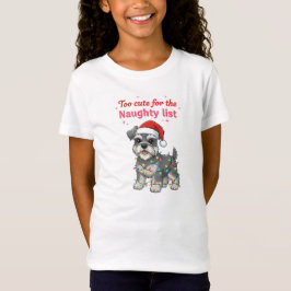 Too Cute for the Naughty List Schnauzer Shirt T