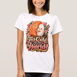 Too Cute for This World – Kawaii Hugging Sushi T Shirt