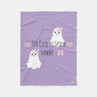 Too Cute Halloween perzonalized Baby Blanket Fleecefilt