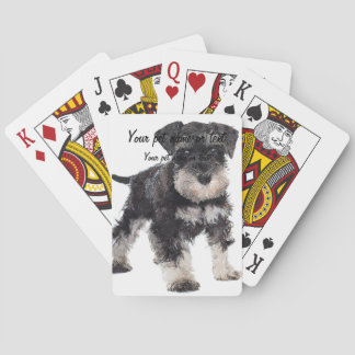 Too Cute Puppy Miniature Schnauzer Dog Casinokort