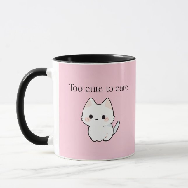 Too Cute to Care Mug – Sassy Cute Coffee Cup Mugg (Vänster)