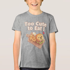 Too Cute to Eat: Smiling Bichon Burger Art T Shirt