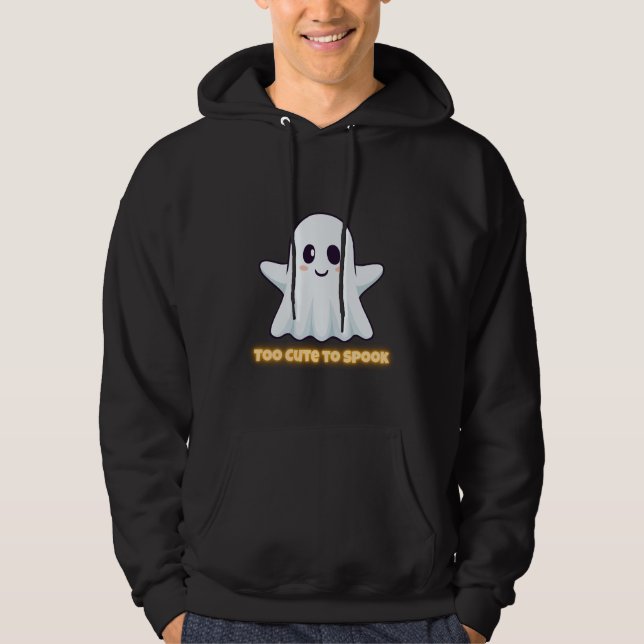 Too Cute To Spook – Adorable Kawaii Ghost Hallowee Hoodie (Framsida)