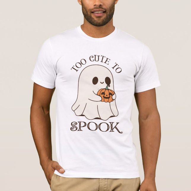 Too Cute To Spook | Aesthetic Halloween T Shirt (Framsida)