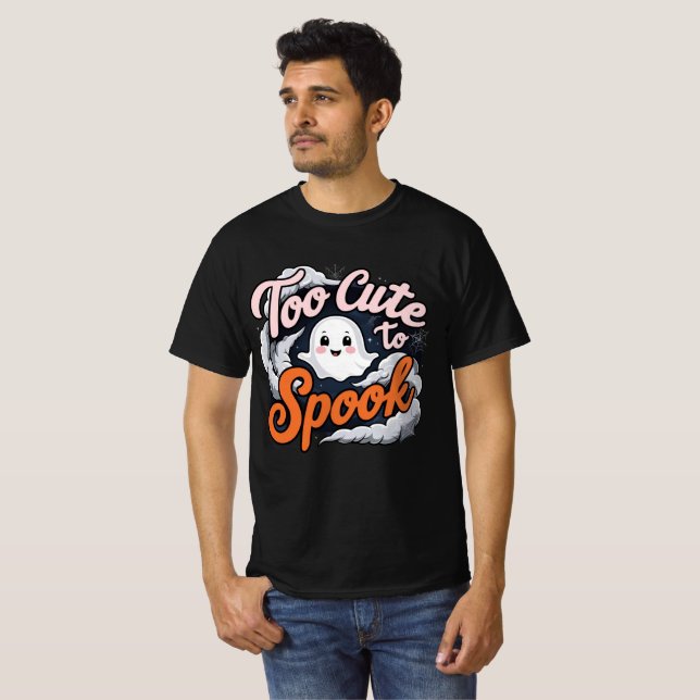 Too Cute to Spook Ghost Design T Shirt (Hel framsida)