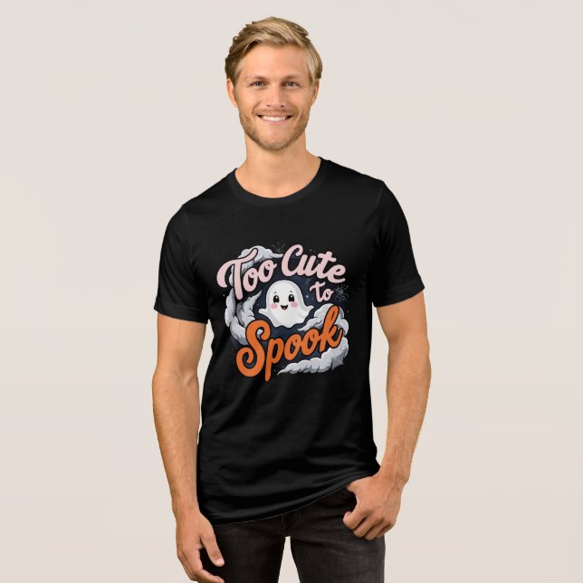 Too Cute to Spook Ghost Design T Shirt (Framsida Full)