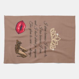 Too Glam To Care – Chic Quote Kökshandduk