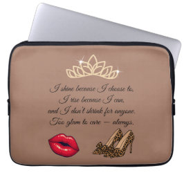 Too Glam To Care – Chic Quote Laptop Fodral