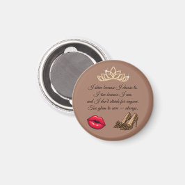 Too Glam To Care – Chic Quote Magnet