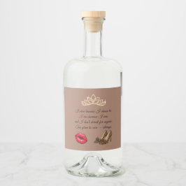 Too Glam To Care – Chic Quote Spritflaskor Etikett