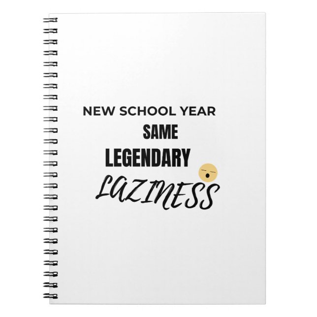 Too Lazy to Focus Notebook Anteckningsbok (Framsidan)