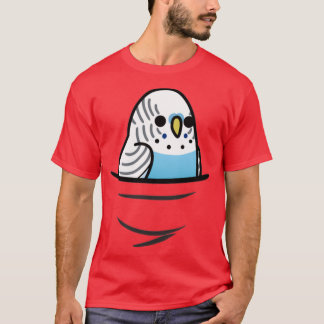 Too Many Birds Blue Budgie T Shirt