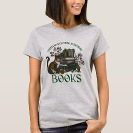 Too Many Books Green Dark Academia Tee