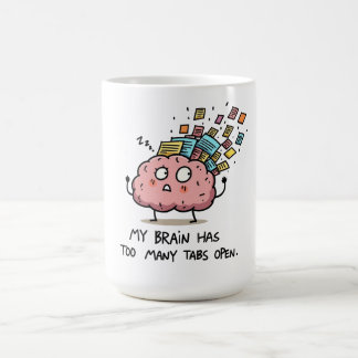 Too Many Tabs Open – Funny Brain T-Shirt Kaffemugg
