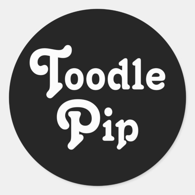 Toodle Pip Runt Klistermärke (Framsida)