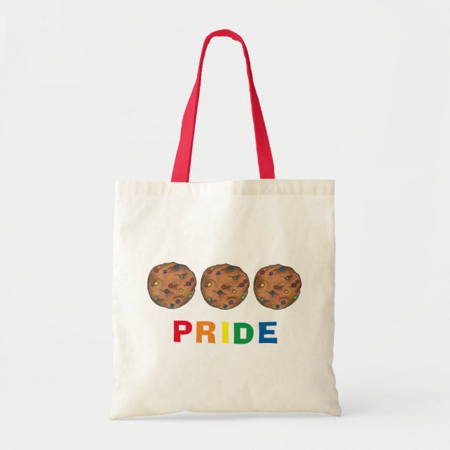 Tookies Tote Bag för Rainbow Chip Cookie Pride Coo Tygkasse (Framsidan)