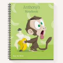 Tooky Monkey med Banana anteckningsbok