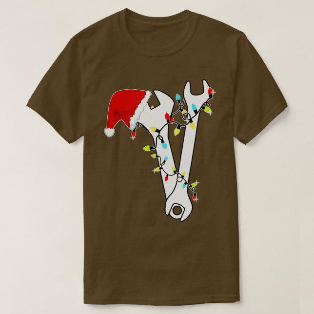 Tool Wrench Technician Mechanic Engineer Christmas T Shirt (Design framsida)