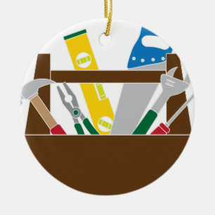 Toolbox med illustrationen för julgransprydnad keramik