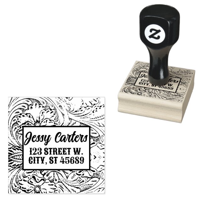 Tooled Leather från Westerna Land Stämpel (Stämplad)