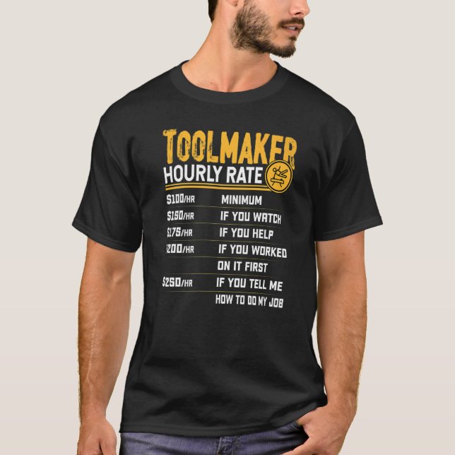 Toolmaker - timtaxa Maskin Operatör Machinist T Shirt (Framsida)