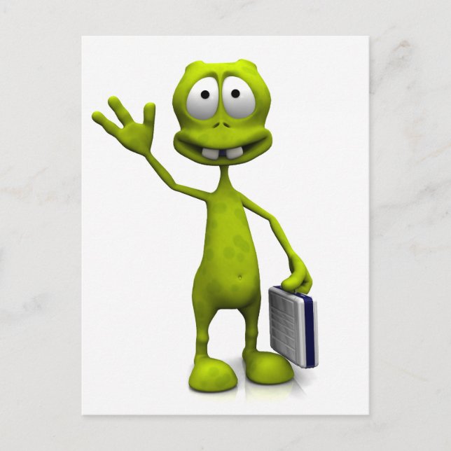 Toon Alien Vykort (Framsida)