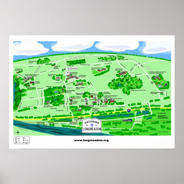 Toon av Poster i Longmeadow (23,38 x 16 tum uppdat (Framsidan)