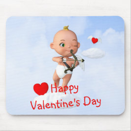 Toon Baby Cupid som flyger med en bogserpil Musmatta