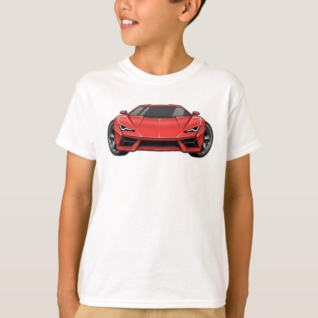 Toon Bil Stil T Shirt (Framsida)