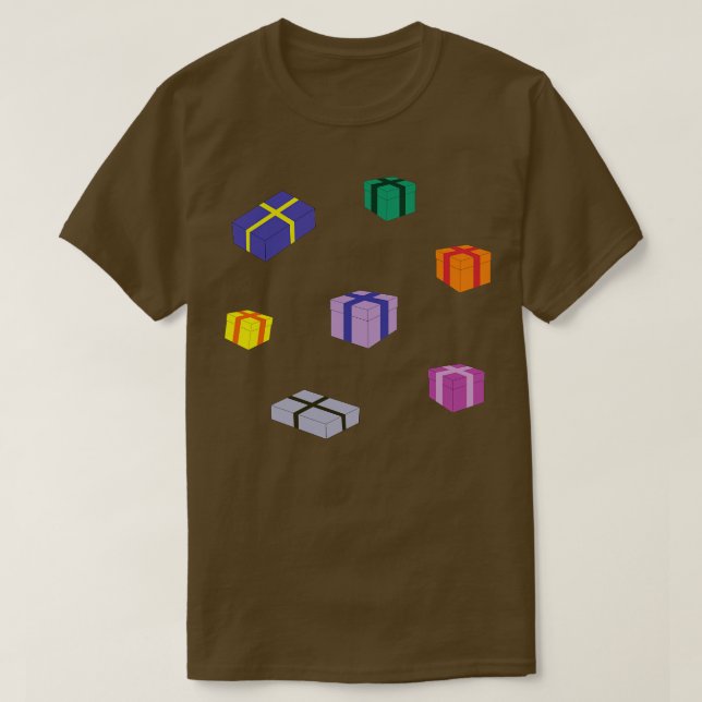 Toon Färgad Gift Boxes T Shirt (Design framsida)