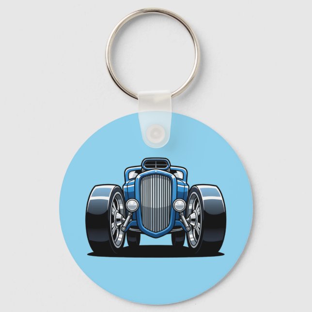 Toon Hotrod Art  Nyckelring (Framsida)