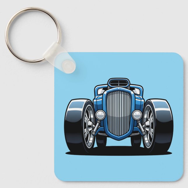 Toon Hotrod Art  Nyckelring (Framsida)