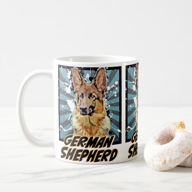 Toon Hundar: Tyska shepherd Kaffemugg (Med munk)