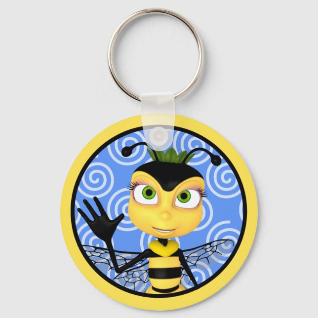 Toon Keychain för honungsbin Nyckelring (Framsida)