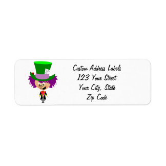 Toon Mad Hatter - Alice's Äventyr i Wonderland Returadress Etikett