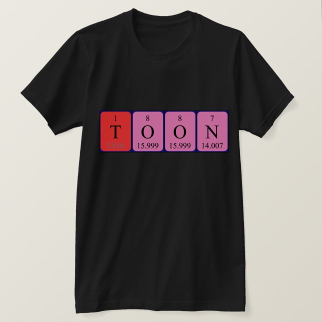 Toon Periodisk skjorta bord namn T Shirt (Design framsida)