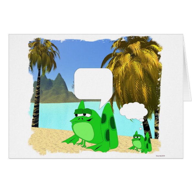 Toon värld hälsningskort (Framsidan Horizontal)