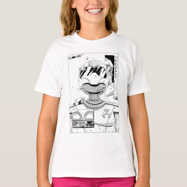 Toonami TOM 5 & SARA Tecknad Stil Bumper T Shirt (Framsida)