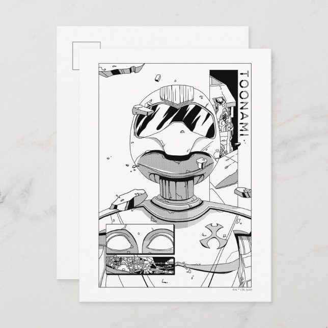 Toonami TOM 5 & SARA Tecknad Stil Bumper Vykort (Fram/baksida)