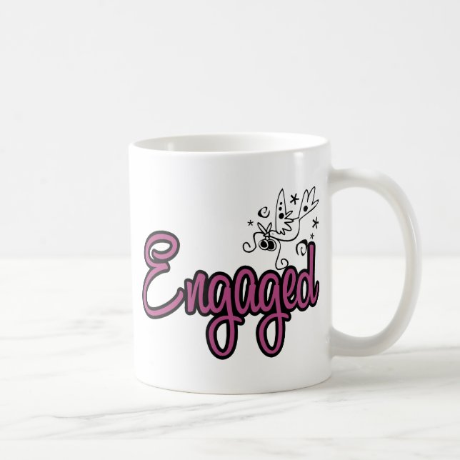 ToonDoveEngagedPink Kaffemugg (Höger)