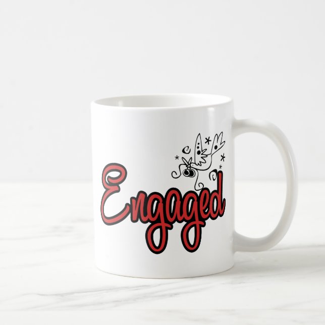 ToonDoveEngagedRed Kaffemugg (Höger)