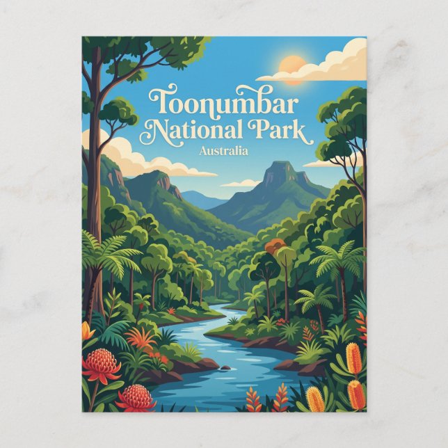 Toonumbar nationalpark Australien Vykort (Framsida)
