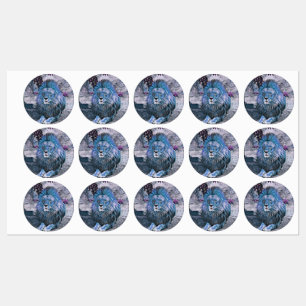 Toony lejon blue klistermärke