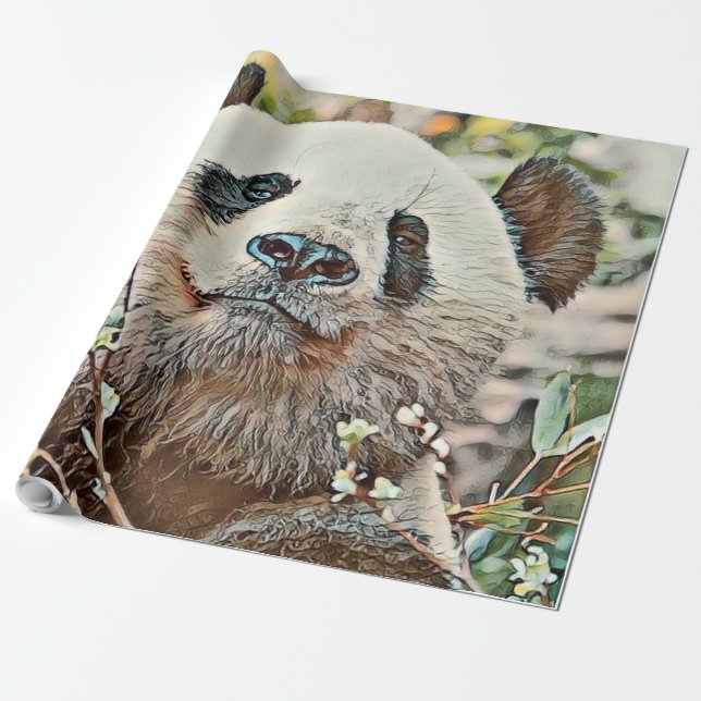 toony panda presentpapper (Utrullad)