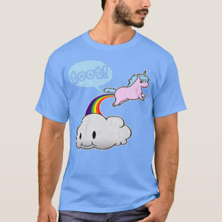 Toot Cute Unicorn Fart Vintage Distress Design T Shirt