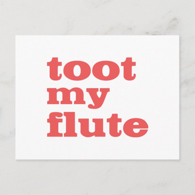 Toot My Flute Vykort (Framsida)