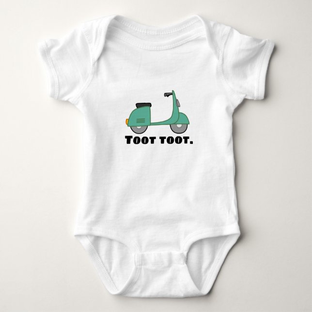 "toot toot" Skidhorn söt T Shirt (Framsida)